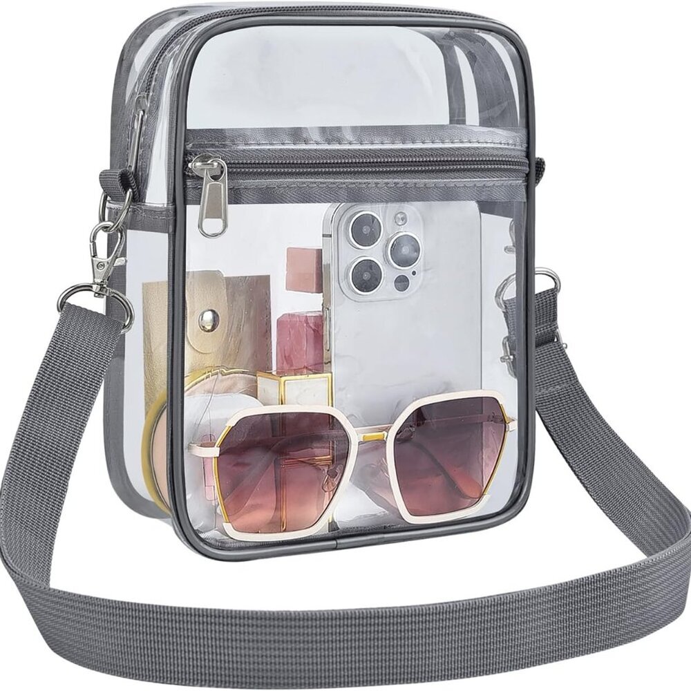 Clear Purse Stadium Approved CrossBody Bag for Men and Women
